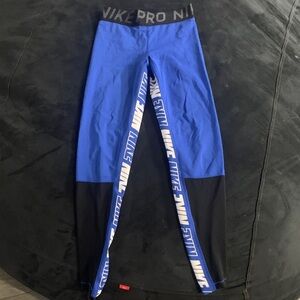 Nike Pro Blue and Black Leggings